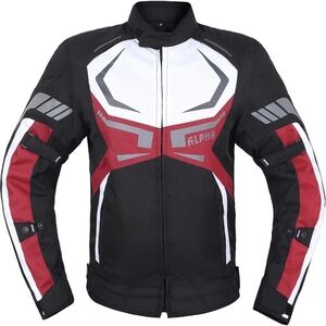 Alpha Black and Red ACG-V1 Armored Biker Motorcycle Jacket In Red And Black